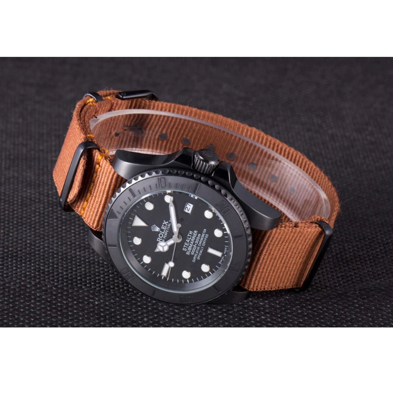 Rolex aaa copy rl426 Brown Fabric MK 621388 STEALTH Rolex IV Submariner Band 0710